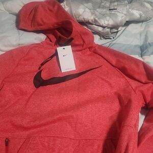 Nike Crimson Hoodie with Black Swoosh